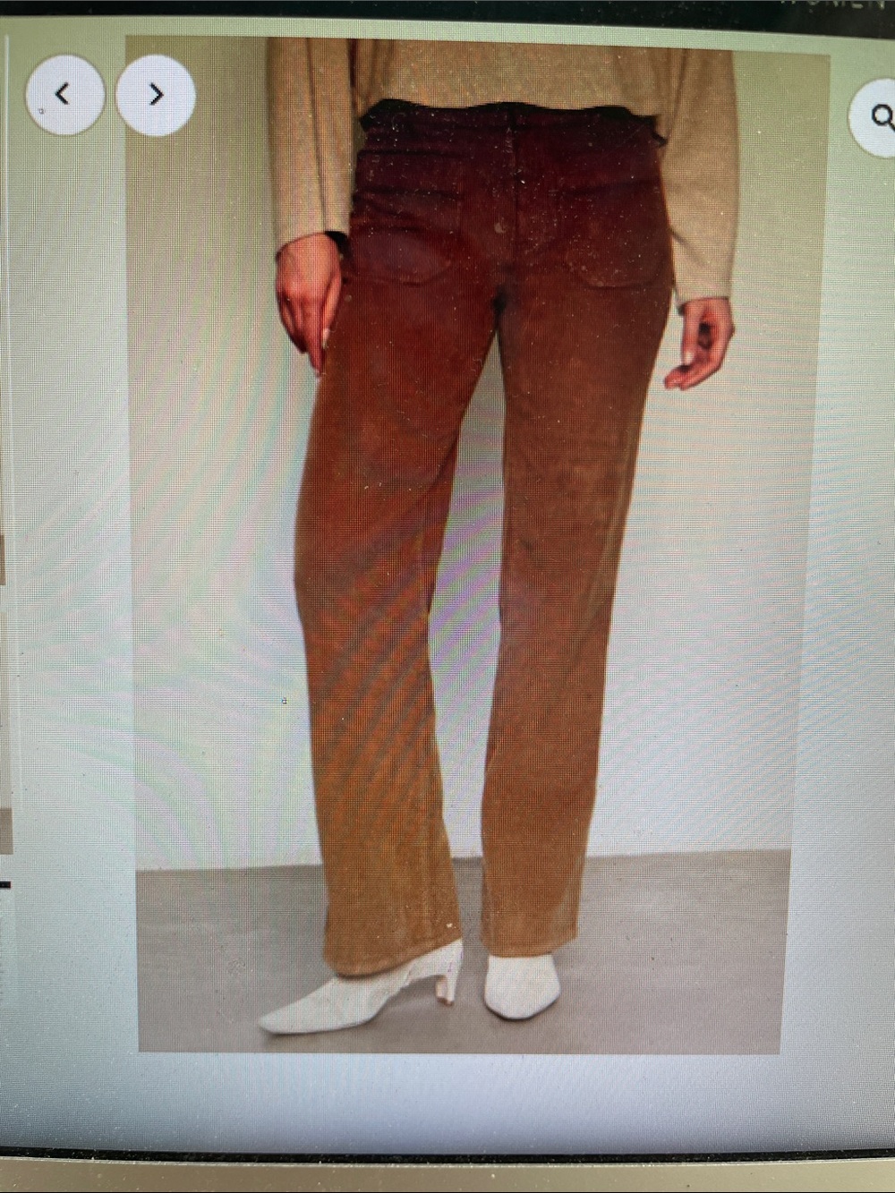 Sanctuary Corduroy Straight-Leg Pants in Warm Brown
